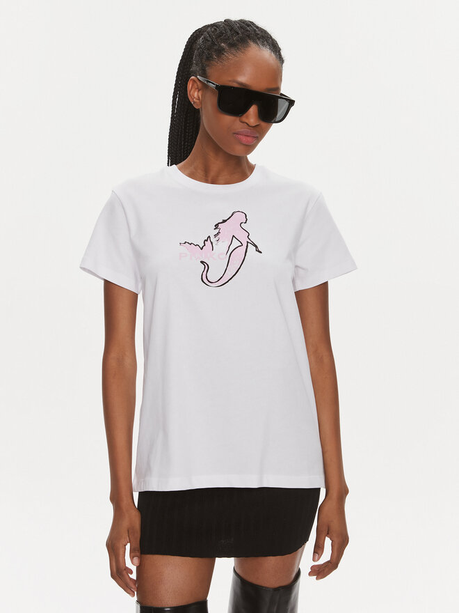 PINKO Pinko T-Shirt 100789 A1OC Weiß Regular Fit