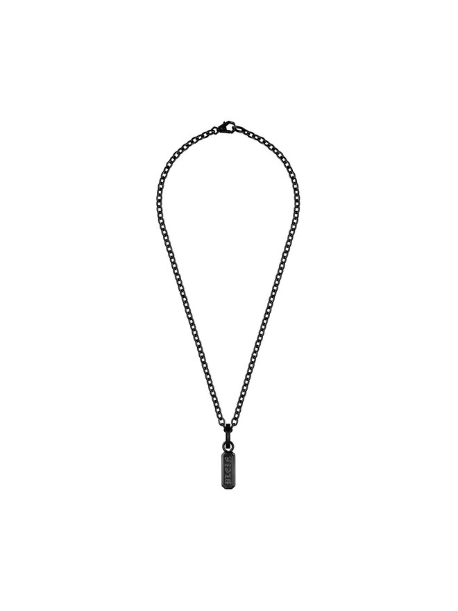 PHILIPP PLEIN Naszyjnik PHILIPP PLEIN Gothic Tag PJTEA09NU Srebrny
