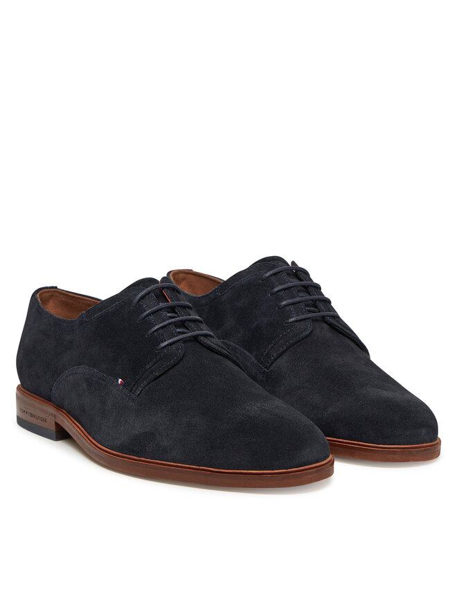 Tommy Hilfiger Félcipő Tommy Hilfiger Hilfiger Thunit Suede Shoe FM0FM05377 Sötétkék
