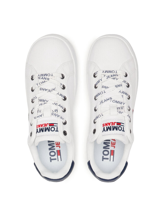 Tommy Jeans Sportcipők Tommy Jeans Iconic Essential Flatform EN0EN01358 Fehér