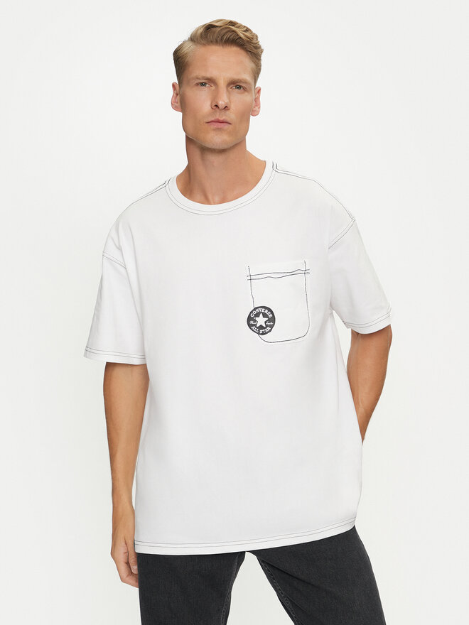 Converse Converse Marškinėliai Sketch 10027256-A04 Balta Standard Fit