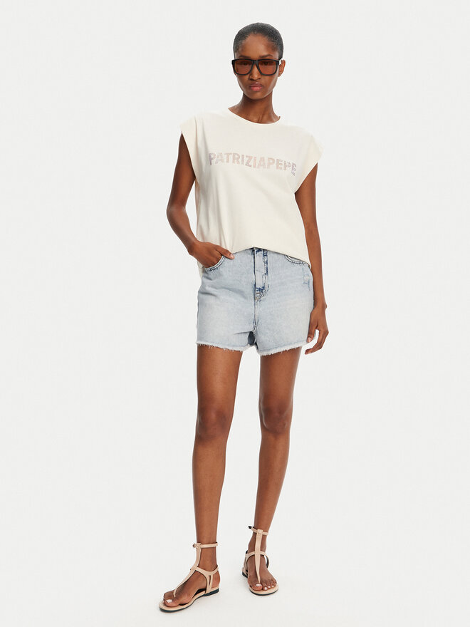 Patrizia Pepe Patrizia Pepe Camiseta 2M4418/J295-B823 Beis Regular Fit