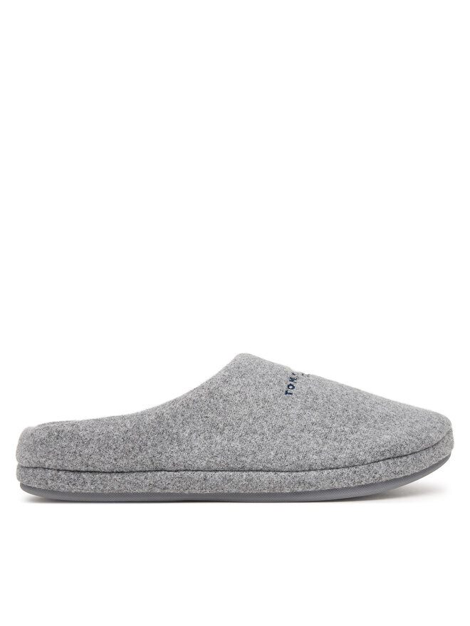 Tommy Hilfiger Hausschuhe Tommy Hilfiger Hilfiger Felt House Shoe FM0FM06017 Grau