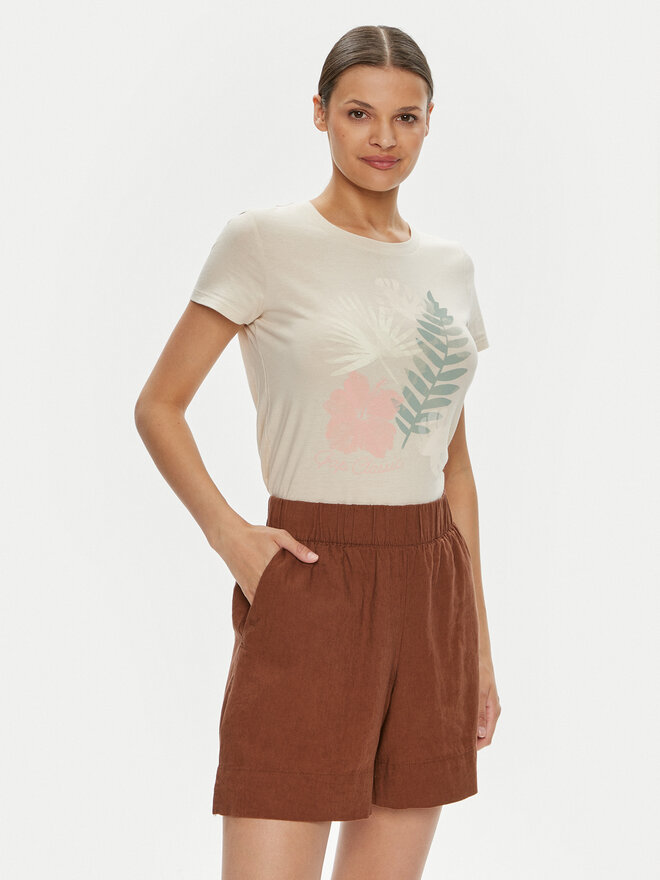 Gap Gap Marškinėliai 842000-46 Smėlio Regular Fit