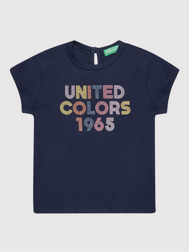 United Colors Of Benetton United Colors Of Benetton Marškinėliai 3I1XC1527 Tamsiai mėlyna Regular Fit
