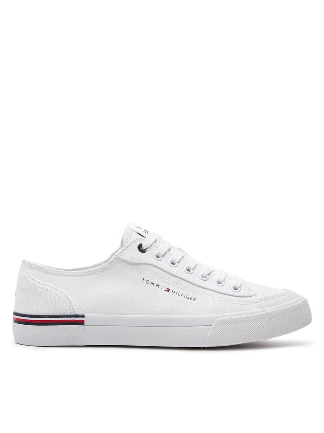 Tommy Hilfiger Tenisky Tommy Hilfiger Corporate Vulc Canvas FM0FM04954 Bílá