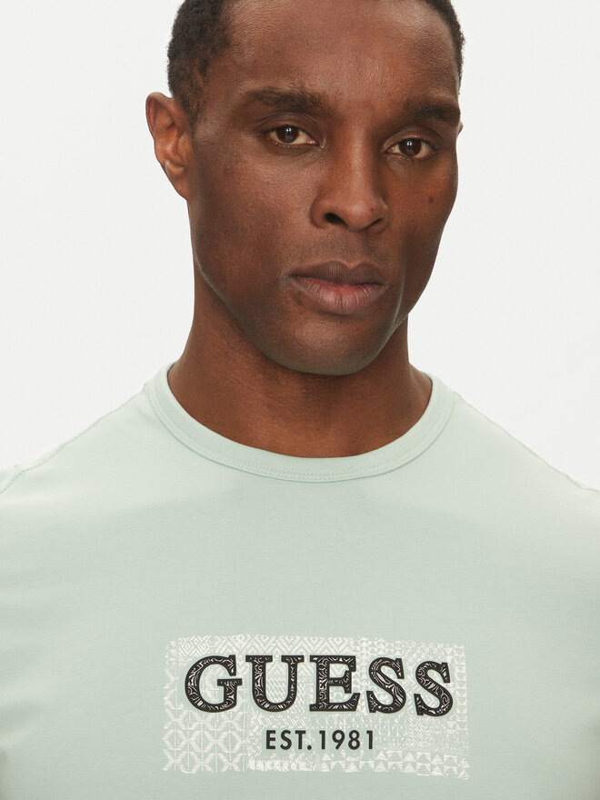 Guess Guess Camiseta M5GI19 J1314 Verde Regular Fit