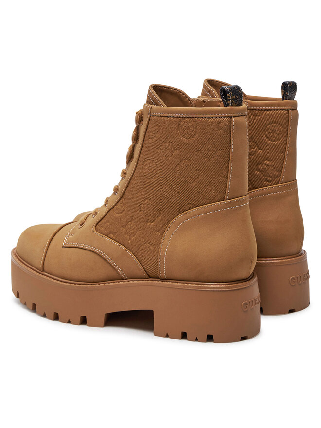 Guess Polokozačky Guess Vaina FLTSLR LEM10 Hnědá