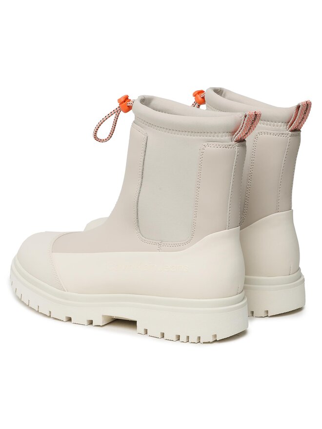 Calvin Klein Jeans Боти Calvin Klein Jeans Chunky Combat Chelsea Boot Rub YW0YW01065 Бежов