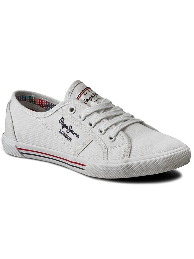 Sneakers aus Stoff Pepe Jeans Aberlady Basic 17 PLS30500 WeiB eschuhe.at