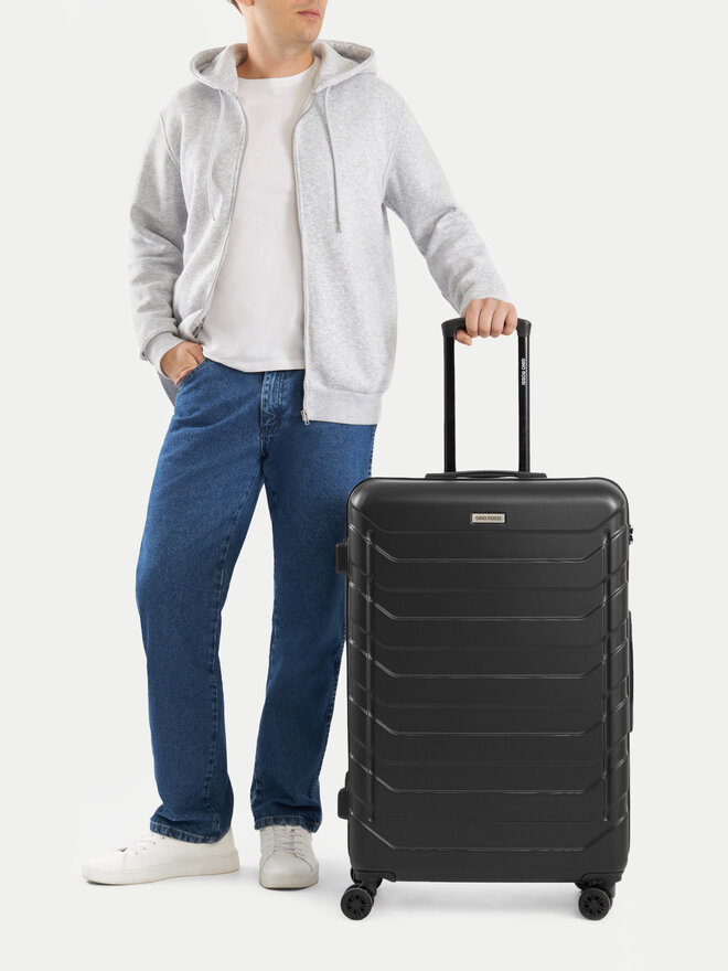 GINO ROSSI Голям куфар Gino Rossi GIN-L-001-05-BLACK Черен