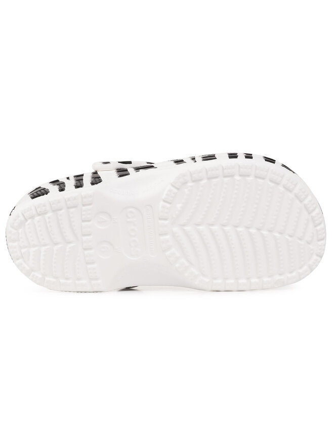 Crocs Шльопанці Crocs Classic Animal Print Clog 206676 Білий