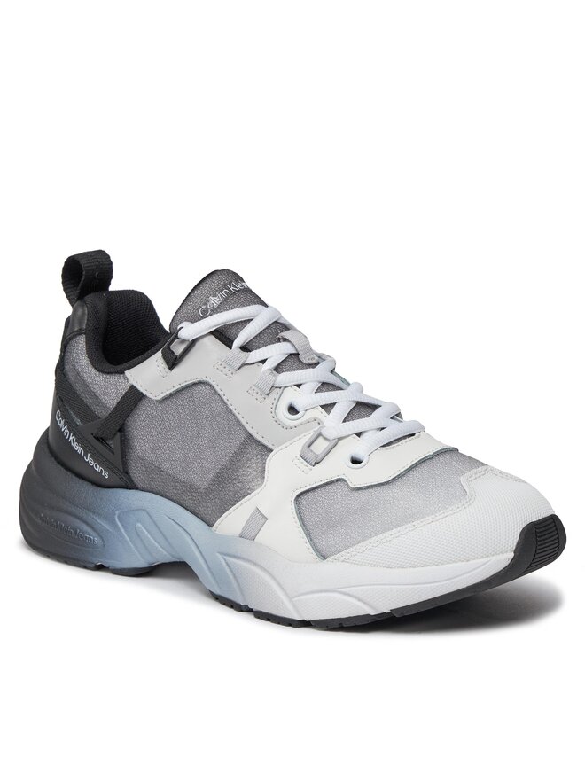 Calvin Klein Jeans Sneakersy Calvin Klein Jeans Retro Tennis Low Lace Mix Ml Sat YW0YW01307 Czarny