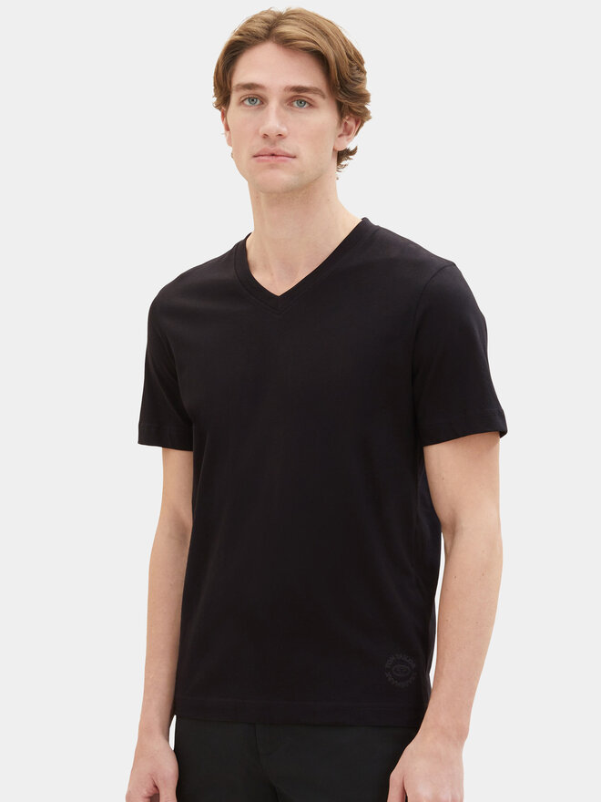 Tom Tailor Tom Tailor 2er-Set T-Shirts 1037738 Schwarz Regular Fit