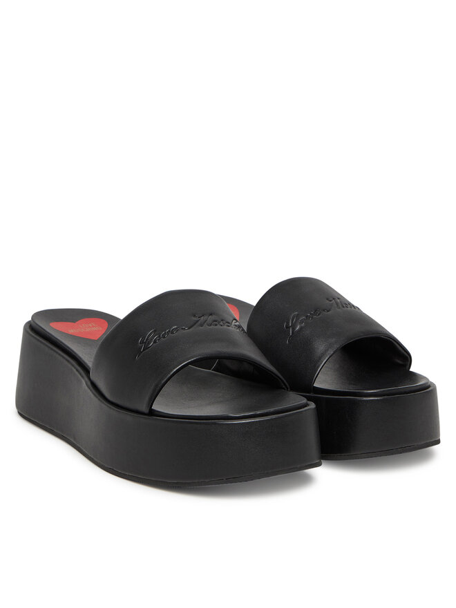 LOVE MOSCHINO Klapki LOVE MOSCHINO JA28177I0MIA0000 Czarny