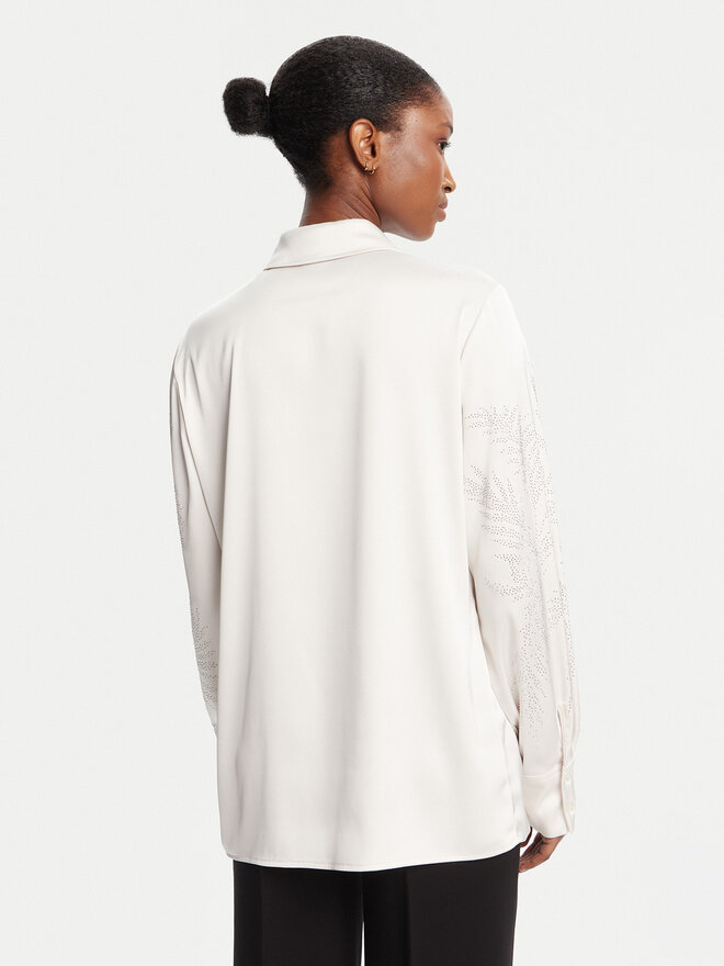 Guess Guess Hemd W5YH40 WFQC2 Écru Regular Fit