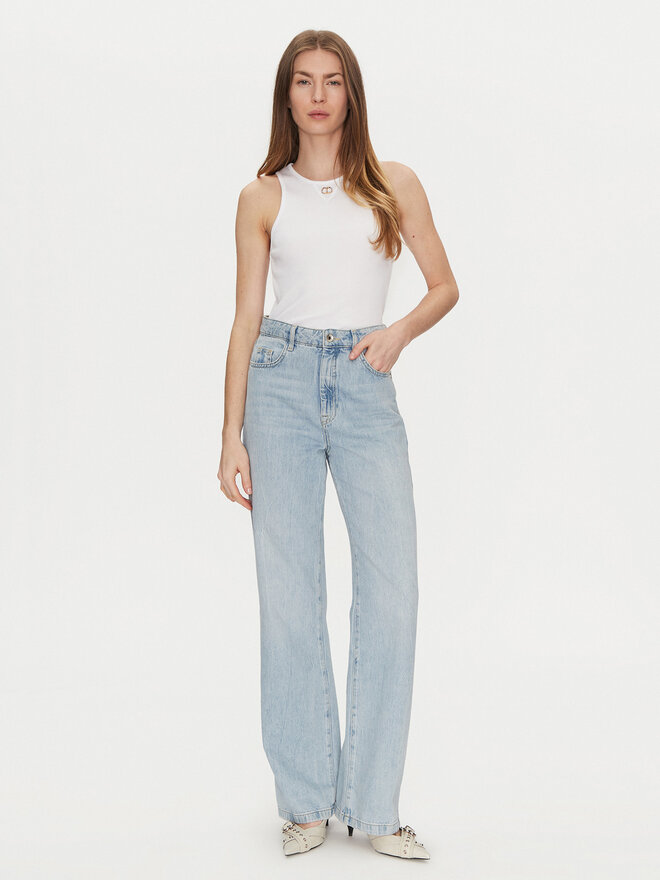 TWINSET TWINSET Топ 251TP2550 Білий Slim Fit