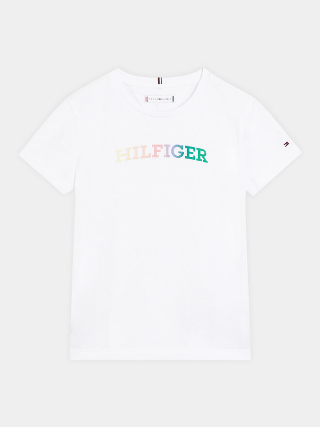 Tommy Hilfiger Tommy Hilfiger Camiseta Monotype KG0KG07851 D Blanco Regular Fit