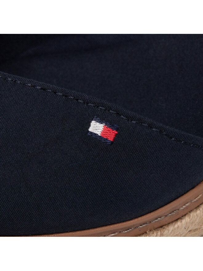 Tommy Hilfiger Espadrilky Tommy Hilfiger Basic Closed Toe Mid Wedge FW0FW04787 Tmavomodrá
