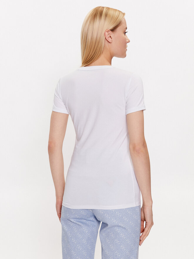 Guess Guess Majica W2YI45 J1314 Bela Slim Fit