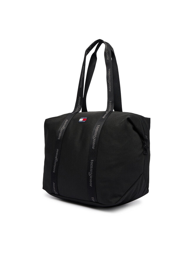 Tommy Jeans Handtasche Tommy Jeans Tjw Ess Daily Tote AW0AW19039 Schwarz