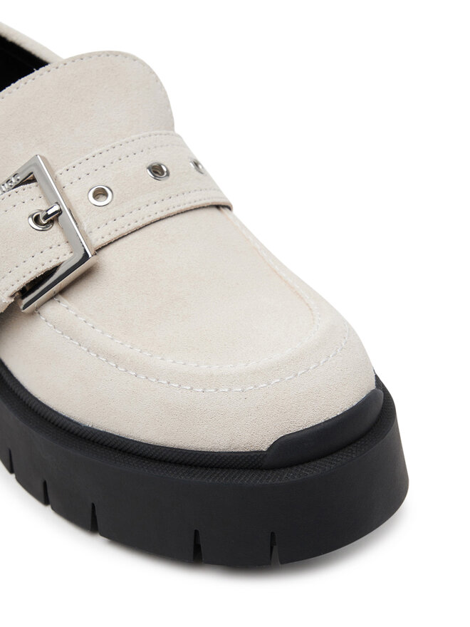 HUGO Loafersy HUGO 50541731 Écru