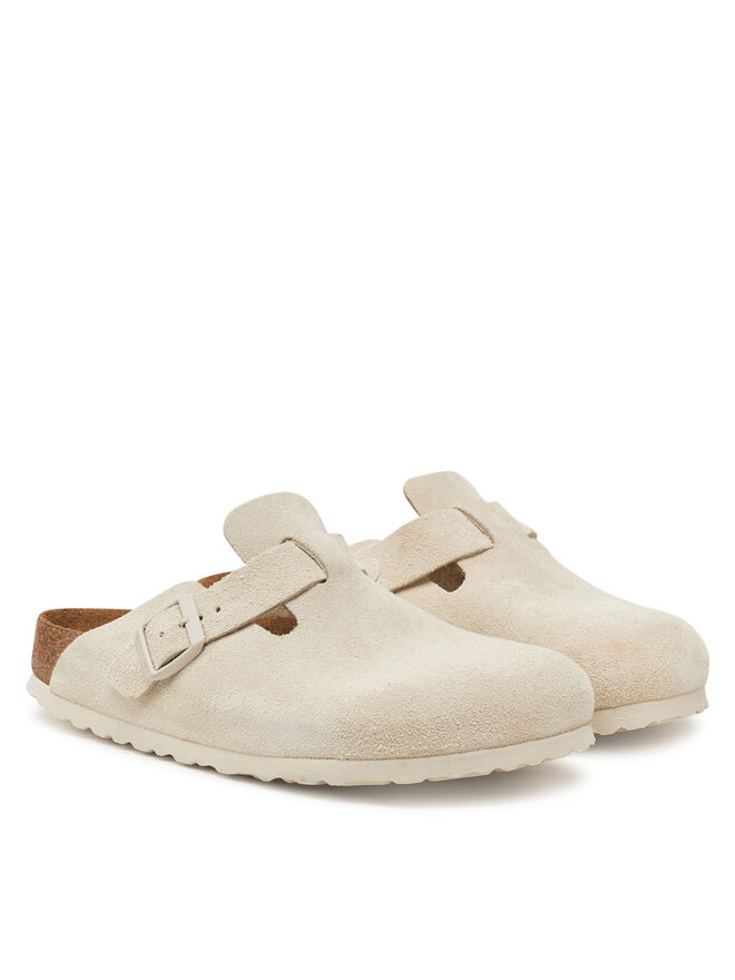 Birkenstock Papucs Birkenstock Boston zamsz 1027693 Fehér