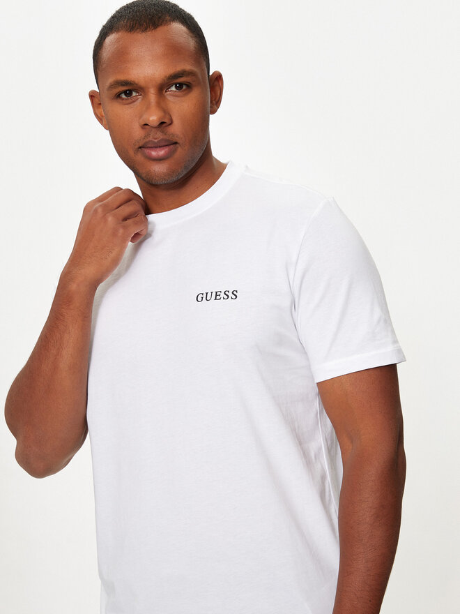 Guess Guess Marškinėliai U4BM03 KCAM1 Balta Regular Fit