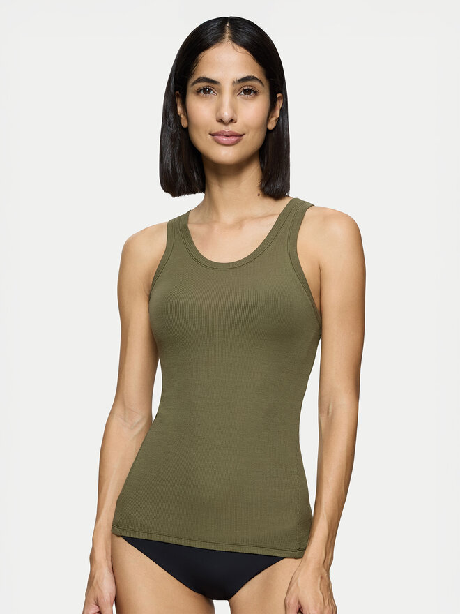 Triumph Triumph Marškinėliai Beauty Layers 10221176 Žalia Slim Fit