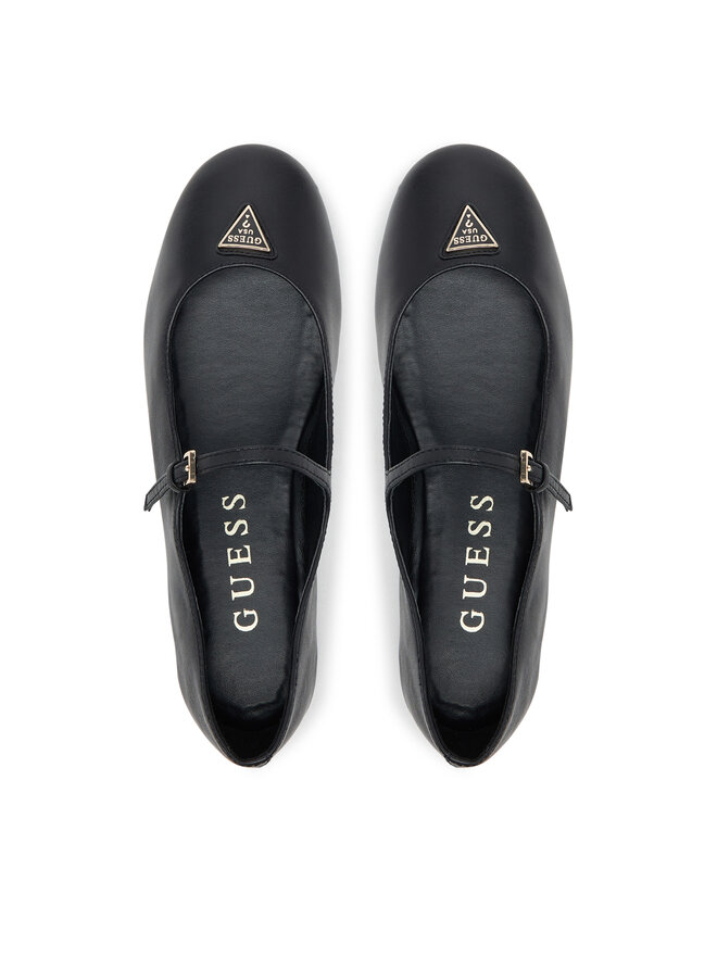 Guess Baleriny Guess FLTKLD LEA02 Czarny