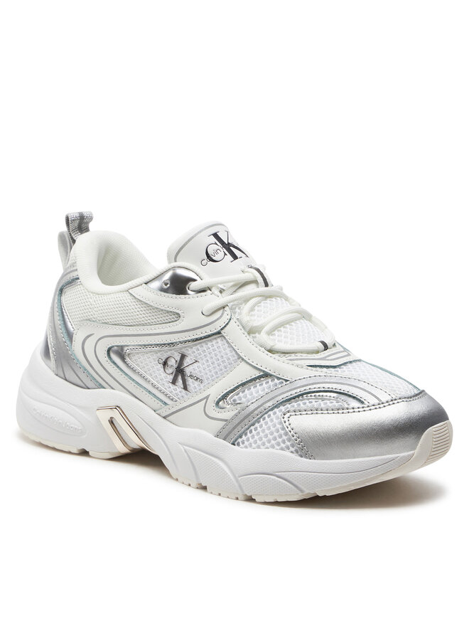 Calvin Klein Jeans Sneakers Calvin Klein Jeans Retro Tennis Low Lace Mh Ml Mr YW0YW01381 Weiß