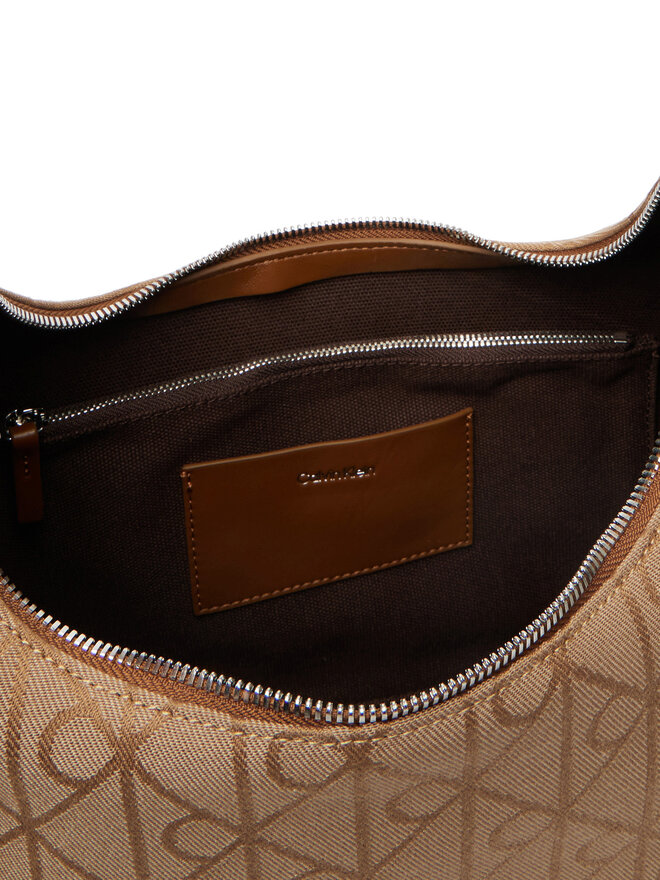 Calvin Klein Handtasche Calvin Klein Emblem Jacquard LV04F3635G Braun