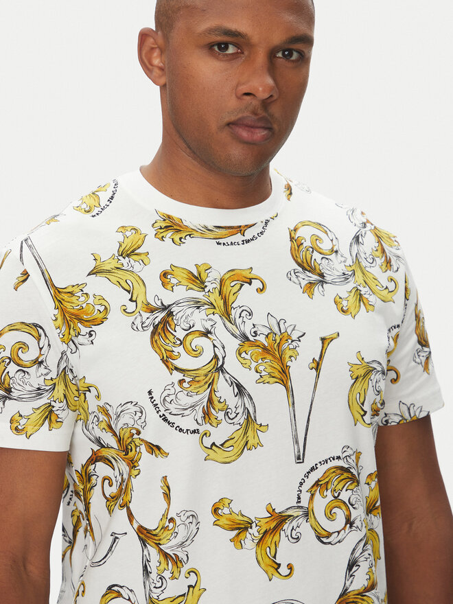 Versace Jeans Couture Versace Jeans Couture Camiseta 78GAH6S0 Blanco Regular Fit