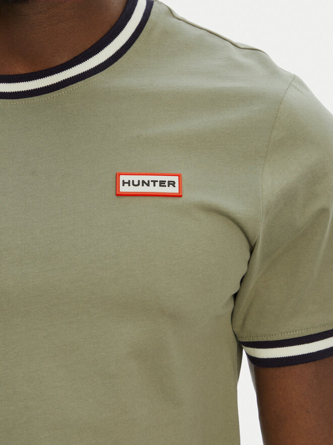 Hunter Hunter Majica Eigg Ringer HARM0032251 Khaki Regular Fit