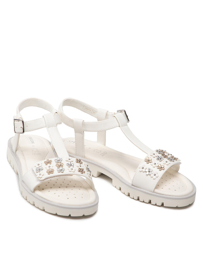Geox Sandále Geox J S. Starblush G.A J25FYA 000BC C1000 S Biela