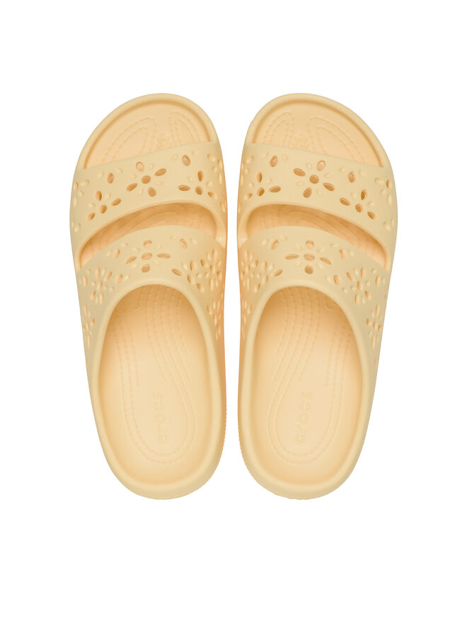 Crocs Παντόφλες Crocs Classic Floral Cutout Sandal 210966 Πορτοκαλί