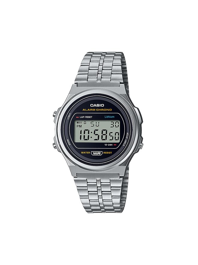 Casio Zegarek Casio A171WE-1AEF Srebrny