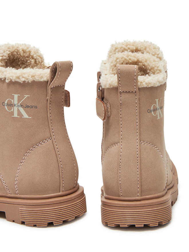 Calvin Klein Jeans Kozačky Calvin Klein Jeans Lace-Up Bootie V1A5-81011-1628 Růžová