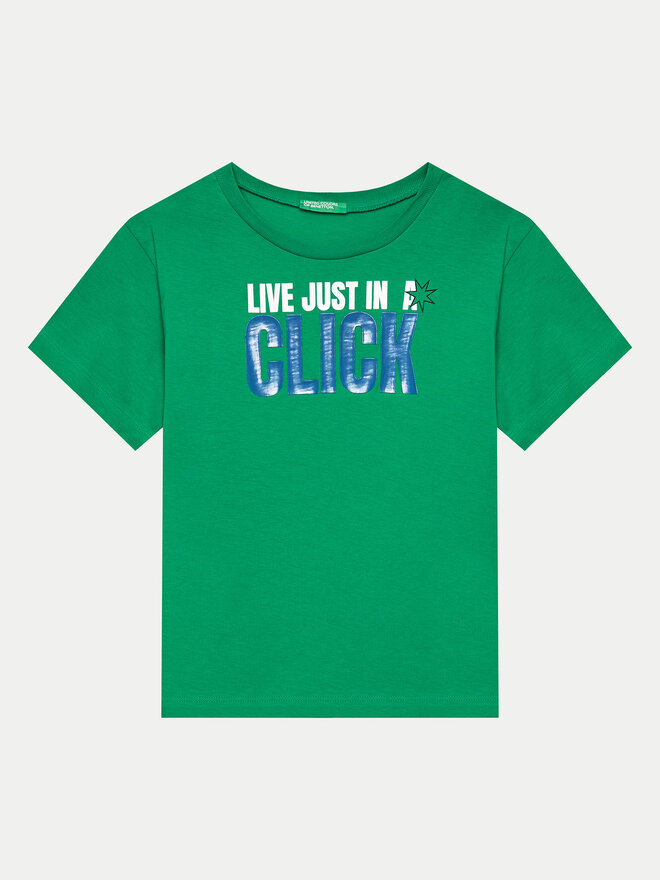 United Colors Of Benetton United Colors Of Benetton Футболка 3096C10J6 Зелений Regular Fit