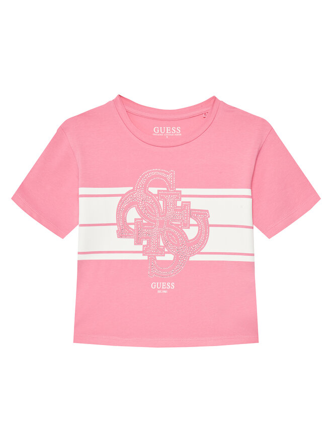 Guess Guess Футболка J5YI09 K6YW4 Рожевий Regular Fit