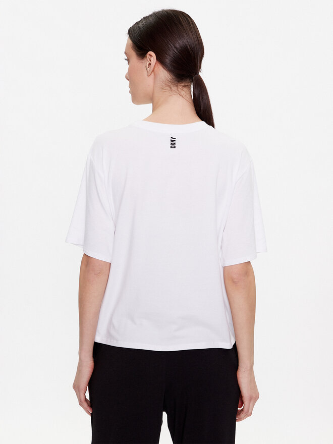 DKNY DKNY Pižamos marškinėliai YI2422635 Balta Loose Fit