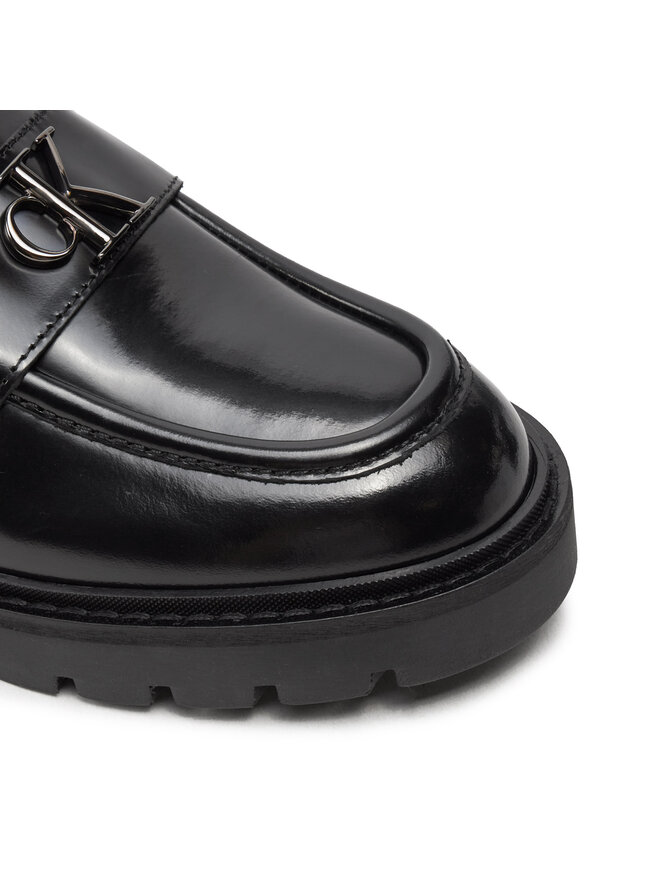 Calvin Klein Jeans Slipper Calvin Klein Jeans Combat Loafer Mg Mtl YW0YW01503 Schwarz