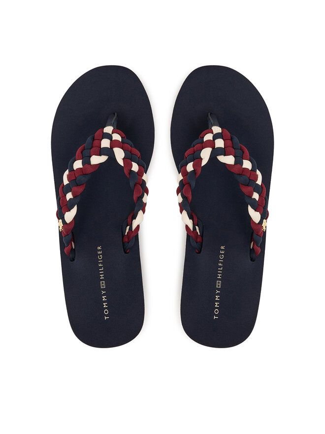 Tommy Hilfiger Zehentrenner Tommy Hilfiger Th Wedge Braided Summer Sandal FW0FW09198 Bunt