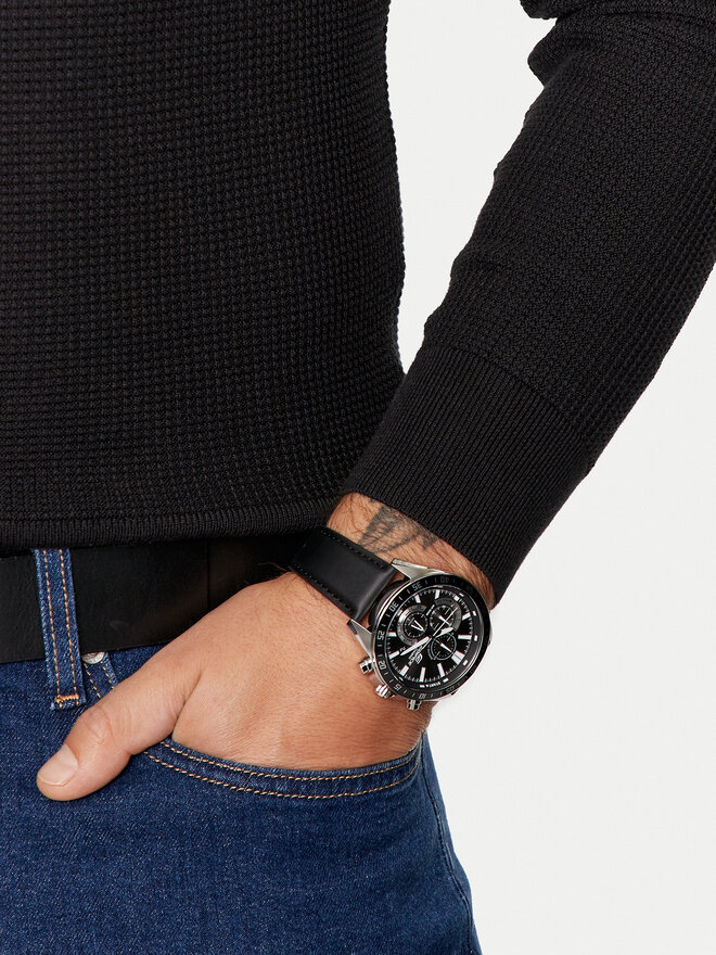 Casio Zegarek Casio Edifice EFV-620L-1AVUEF Czarny
