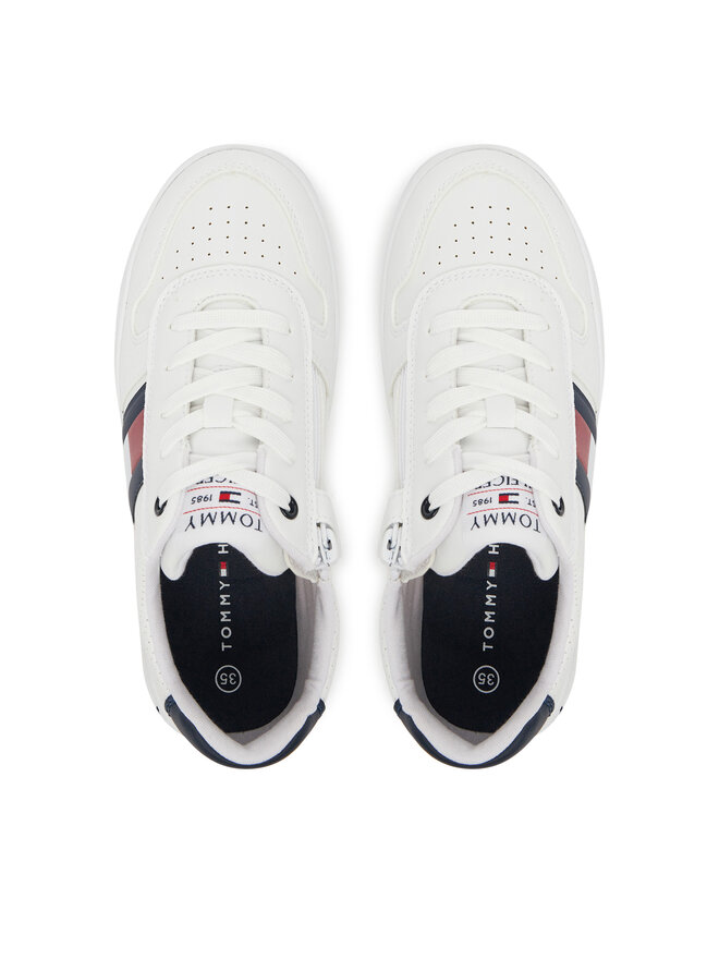 Tommy Hilfiger Sneakers Tommy Hilfiger Flag Low Cut Velcro Sneaker T3X9-33859-1355 S Weiß
