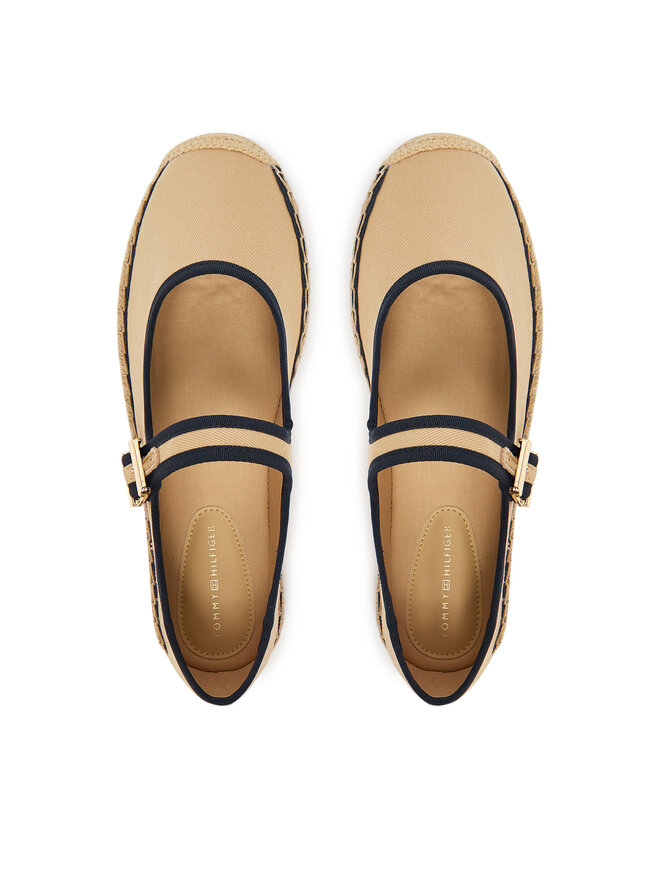 Tommy Hilfiger Espadrilles Tommy Hilfiger Buckle Maryjane Espadrille FW0FW09239 Braun