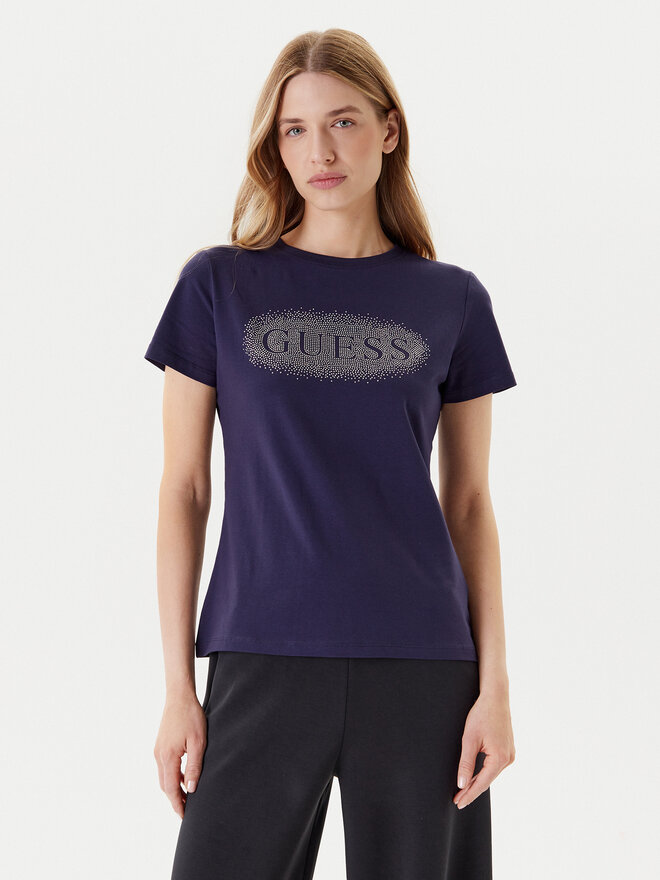 Guess Guess Majica V5YI08 J1314 Mornarsko modra Regular Fit
