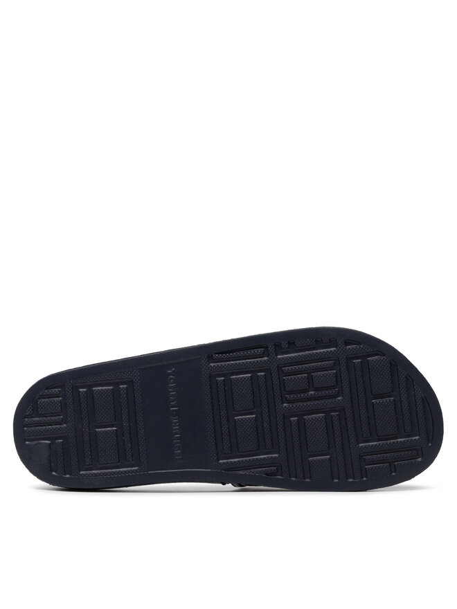 Tommy Hilfiger Чехли Tommy Hilfiger Essential Shiny Knit Pool Slide FW0FW06311 Тъмносин