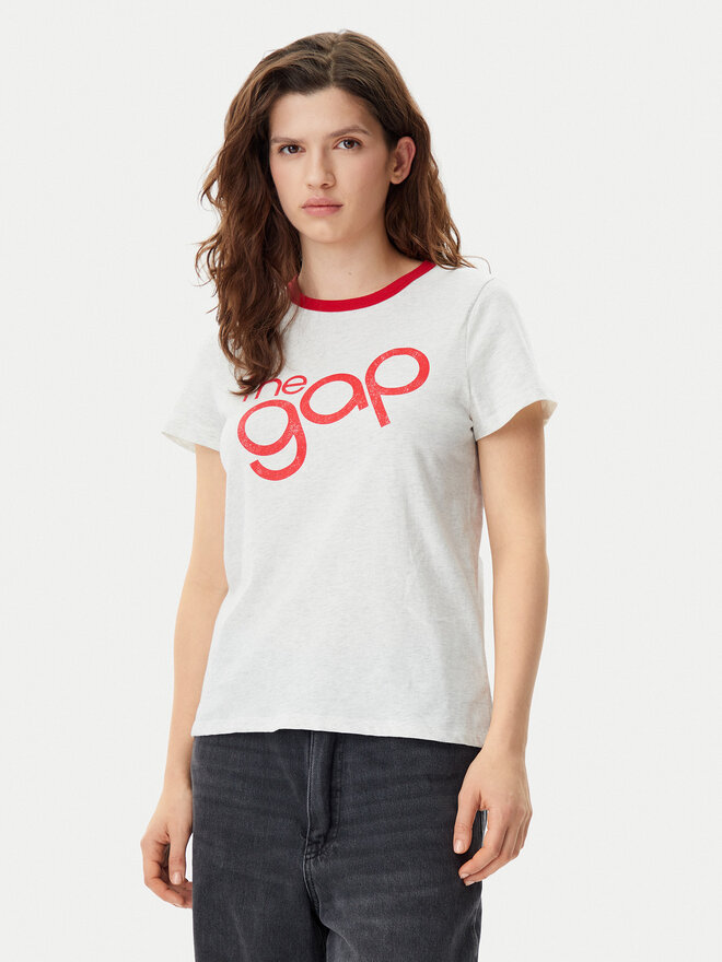 Gap Gap Marškinėliai 723653-06 Pilka Regular Fit