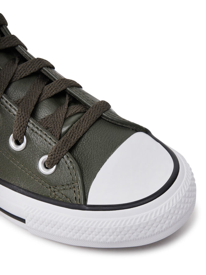 Converse Trampki Converse Chuck Taylor All Star Faux Leather Hi A09481C 371 Zielony